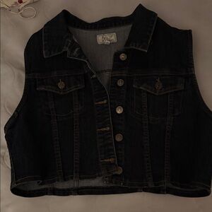 Women’s Dark Blue Denim Vest